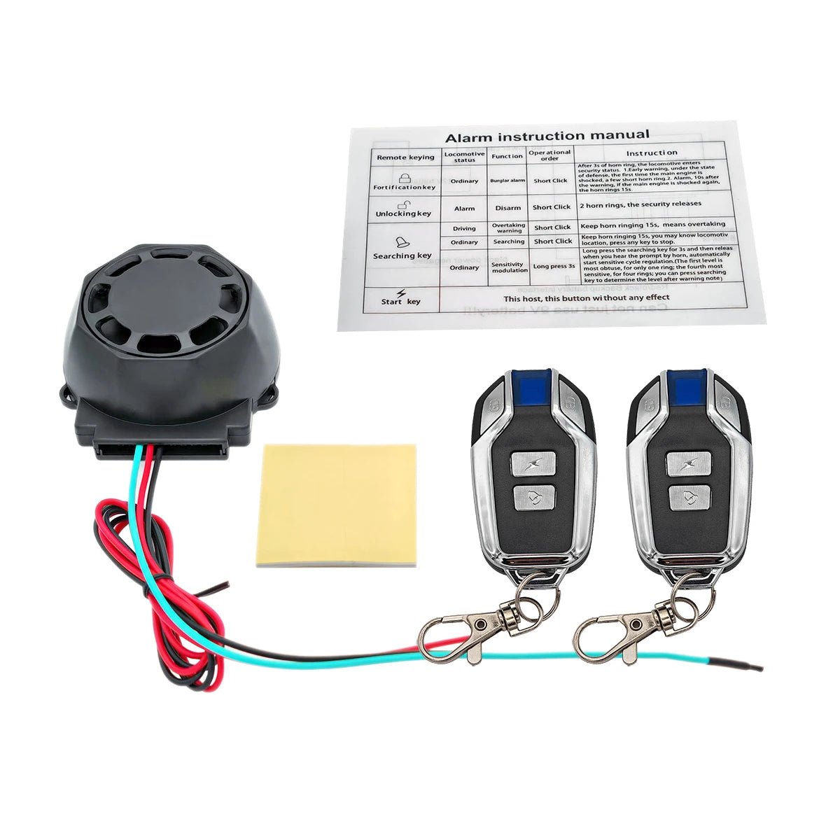 12V universal vibration alarm, easy installation, motorcycle alarm with car tracking function, adjustable sensitivity - Maxx accessoires auto