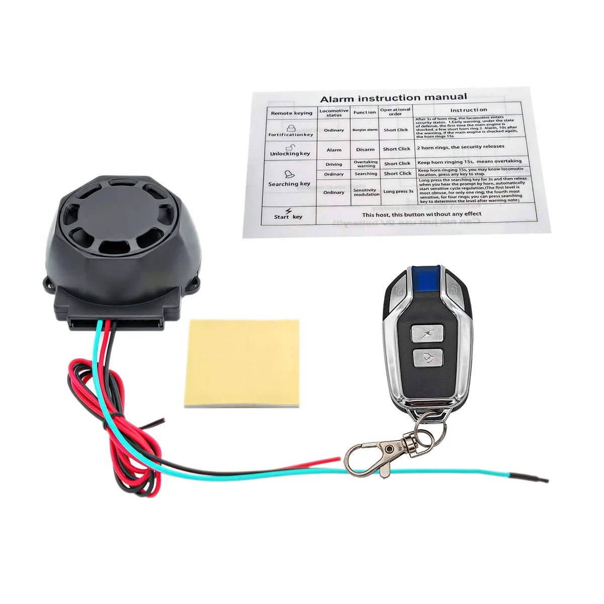 12V universal vibration alarm, easy installation, motorcycle alarm with car tracking function, adjustable sensitivity - Maxx accessoires auto