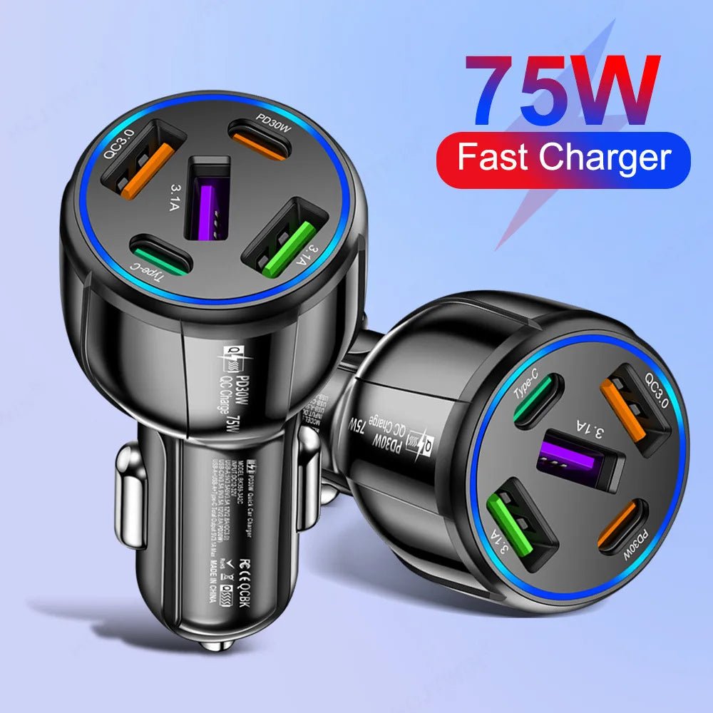 1pcs Fast Charging 5USB 3.1A Multifunctional 12V - 24V Car Charger Quick Adapter Charging QC 3.0 Car Mobile for Cell Phone - Maxx accessoires auto