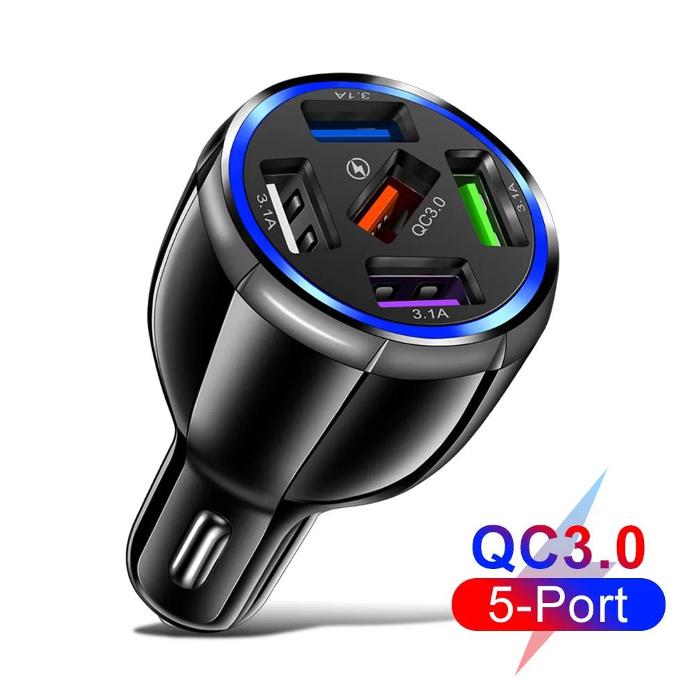 1pcs Fast Charging 5USB 3.1A Multifunctional 12V - 24V Car Charger Quick Adapter Charging QC 3.0 Car Mobile for Cell Phone - Maxx accessoires auto