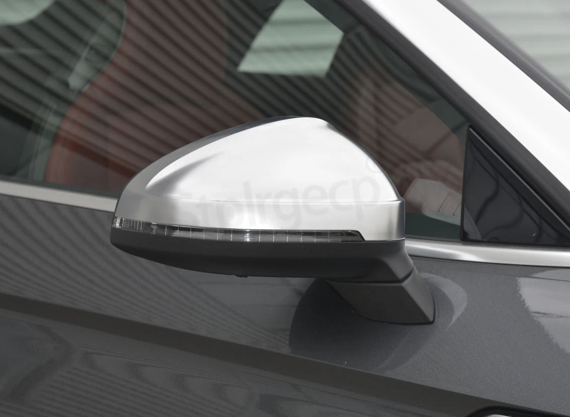 2pcs Matte Chrome Wing Mirror Caps For Audi 2017 A4 A5 B9 allroad Quattro S4 S5 Side Mirror Covers Silver 2018 2019 2020 - 2023 - Maxx accessoires auto