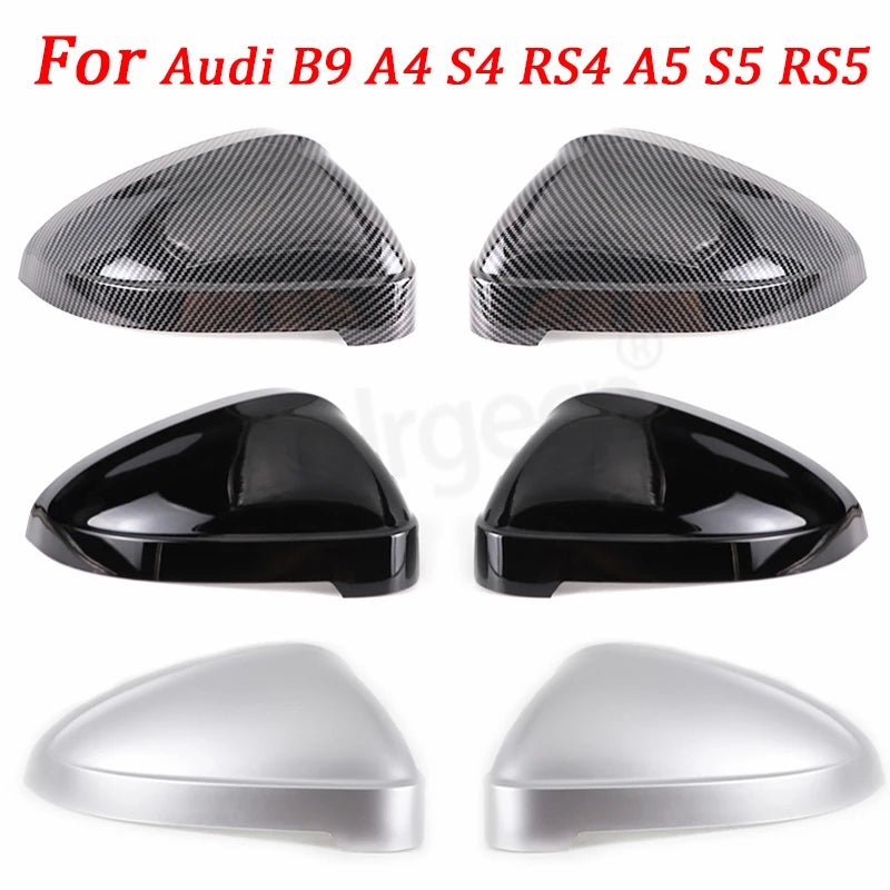 2pcs Matte Chrome Wing Mirror Caps For Audi 2017 A4 A5 B9 allroad Quattro S4 S5 Side Mirror Covers Silver 2018 2019 2020 - 2023 - Maxx accessoires auto