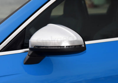 2pcs Matte Chrome Wing Mirror Caps For Audi 2017 A4 A5 B9 allroad Quattro S4 S5 Side Mirror Covers Silver 2018 2019 2020 - 2023 - Maxx accessoires auto