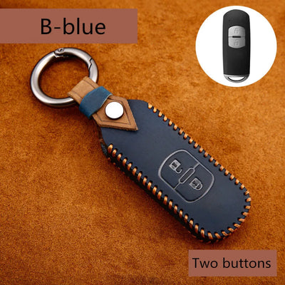 Remote Smart Car Key Case For Mazda 2 CX-5 Axela Atenza CX-7 CX-9 CX-3 CX-4 CX-8 MX5 M2 M3 M5 M6 GT Leather Keychain Cover Bag