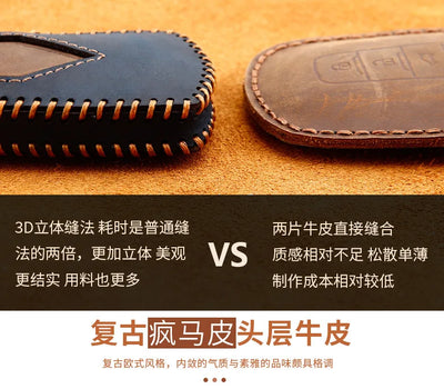 Remote Smart Car Key Case For Mazda 2 CX-5 Axela Atenza CX-7 CX-9 CX-3 CX-4 CX-8 MX5 M2 M3 M5 M6 GT Leather Keychain Cover Bag