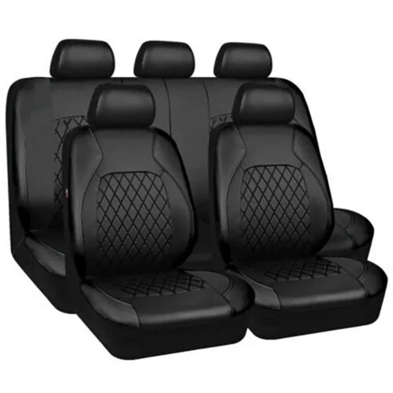 Luxury PU Leather Car Seat Cover Set Full Coverage Anti-Scratch Fits Sedan/SUV/Truck  Universal Protection Easy Installati amagi