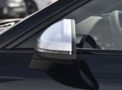 2pcs Matte Chrome Wing Mirror Caps For Audi 2017 A4 A5 B9 allroad Quattro S4 S5 Side Mirror Covers Silver 2018 2019 2020-2023