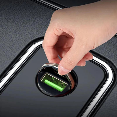 QC3.0 Mini Car Charger Dual USB Ports Quick Charge 3.1A Fast Charing Adapter 12V 24V For iPhone Xiaomi Mobile Phone
