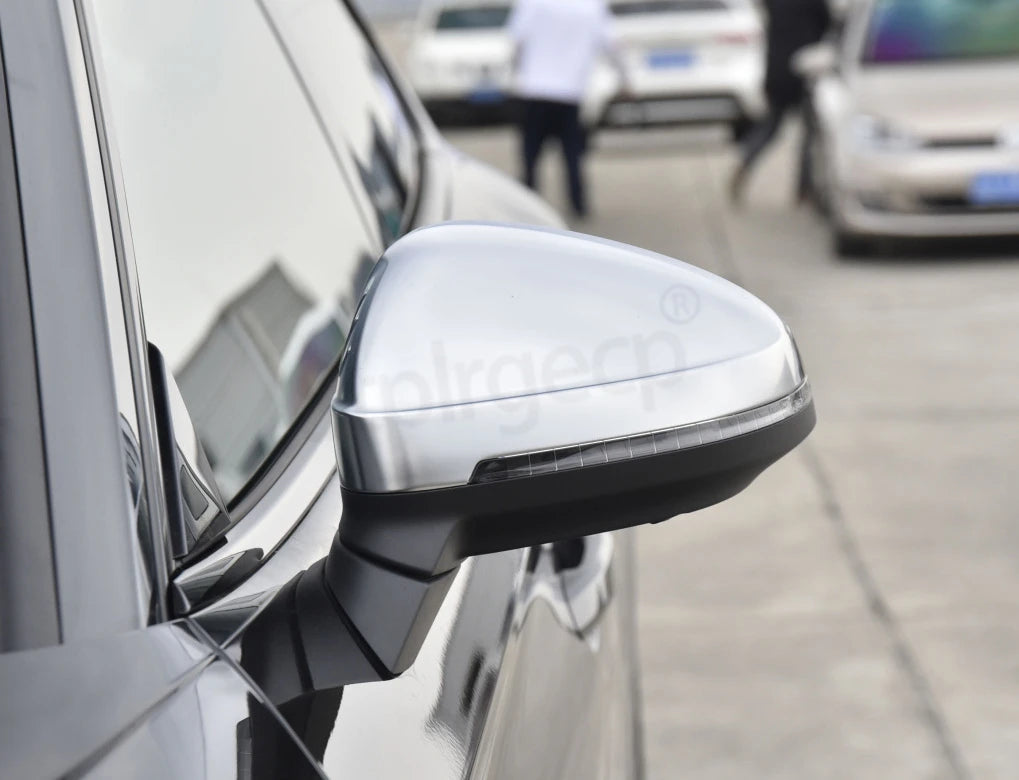 2pcs Matte Chrome Wing Mirror Caps For Audi 2017 A4 A5 B9 allroad Quattro S4 S5 Side Mirror Covers Silver 2018 2019 2020-2023