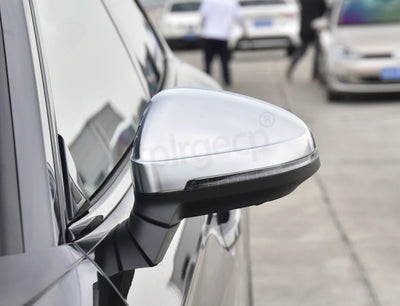 2pcs Matte Chrome Wing Mirror Caps For Audi 2017 A4 A5 B9 allroad Quattro S4 S5 Side Mirror Covers Silver 2018 2019 2020-2023