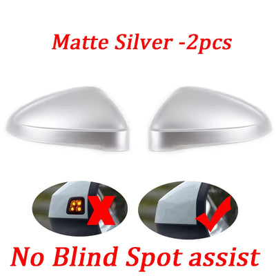 2pcs Matte Chrome Wing Mirror Caps For Audi 2017 A4 A5 B9 allroad Quattro S4 S5 Side Mirror Covers Silver 2018 2019 2020-2023