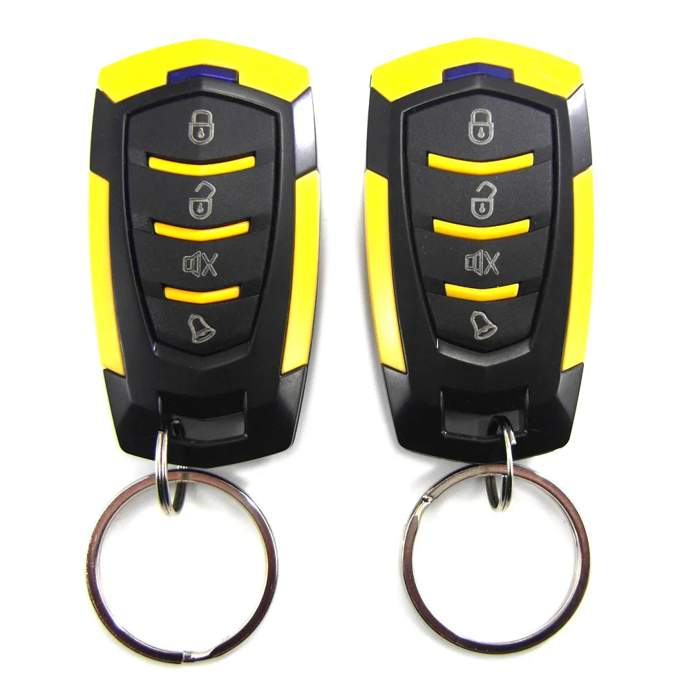 Universal Car Alarm 12V Automobile Protection System Device 7-Levels Sensitivity Vehicle Alarm System with 2 Remote Controllers