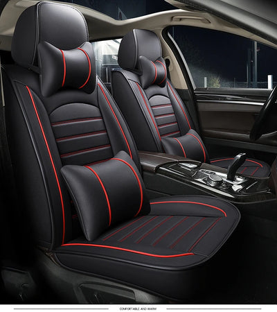 Universal Leather Car Seat Cover For Mitsubishi Eclipse Cross ASX Lancer Outlander VW Passat B8 Auto Cushion Styling Accessorie