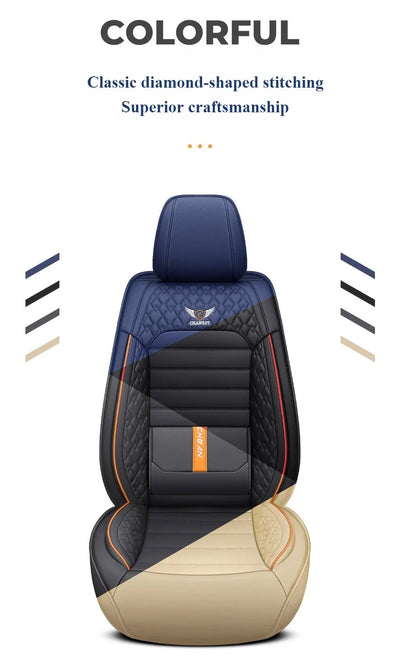 Ultra-Comfy & Durable Full-Wrap Leather Car Seat Covers – Premium Craftsmanship, All-Season, Universal Fit for Most Vehicles