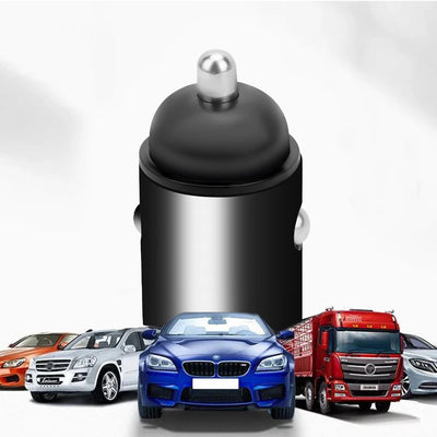 QC3.0 Mini Car Charger Dual USB Ports Quick Charge 3.1A Fast Charing Adapter 12V 24V For iPhone Xiaomi Mobile Phone