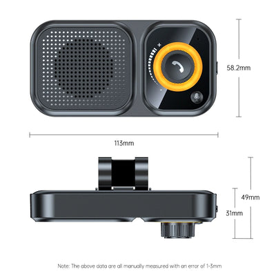 Bluetooth5.4 Car Speaker Handsfree Car Kit Sun Visor Clip Wireless Audio Receiver Noise Cancelling Speakerphone MP3 Music Player