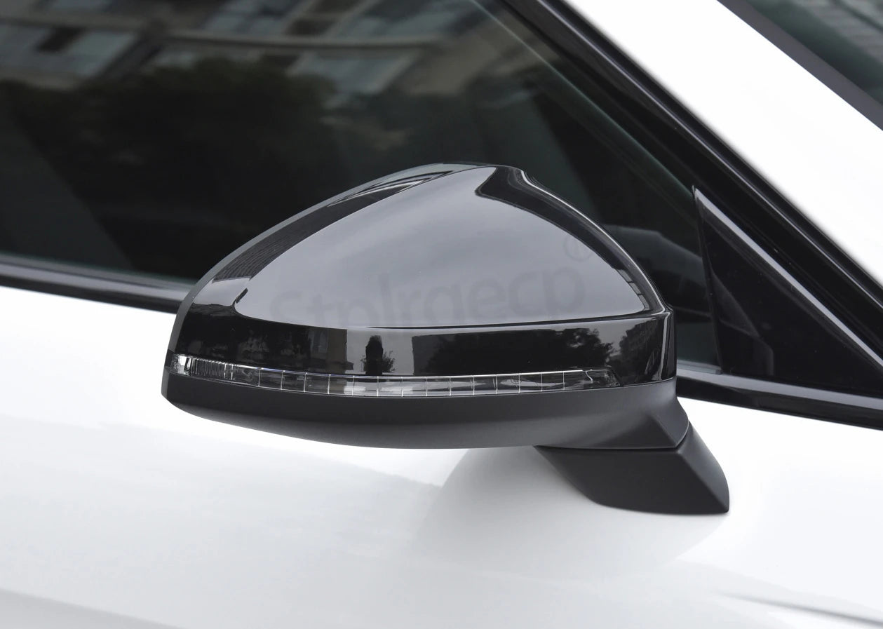 2pcs Matte Chrome Wing Mirror Caps For Audi 2017 A4 A5 B9 allroad Quattro S4 S5 Side Mirror Covers Silver 2018 2019 2020-2023