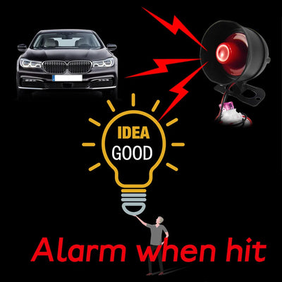 Universal Car Alarm 12V Automobile Protection System Device 7-Levels Sensitivity Vehicle Alarm System with 2 Remote Controllers