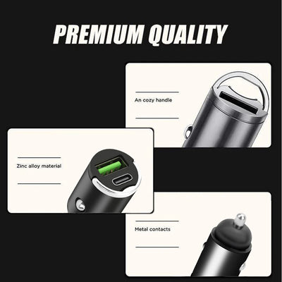 QC3.0 Mini Car Charger Dual USB Ports Quick Charge 3.1A Fast Charing Adapter 12V 24V For iPhone Xiaomi Mobile Phone