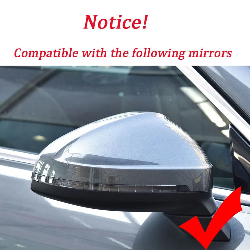 2pcs Matte Chrome Wing Mirror Caps For Audi 2017 A4 A5 B9 allroad Quattro S4 S5 Side Mirror Covers Silver 2018 2019 2020-2023