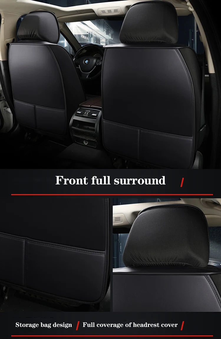 Universal Leather Car Seat Cover For Mitsubishi Eclipse Cross ASX Lancer Outlander VW Passat B8 Auto Cushion Styling Accessorie