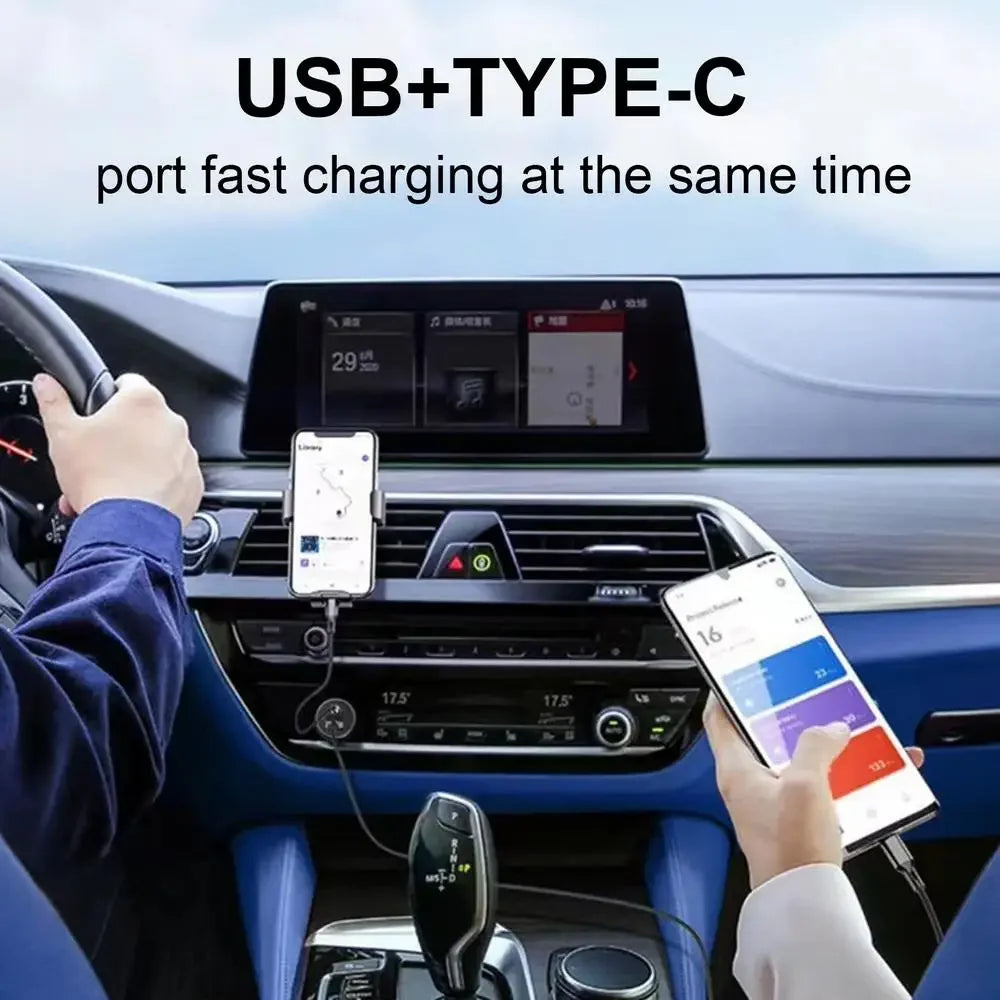 Car Charging Port Adapter AC Double-Port Car Phone Charger 3.1A Small USB Automobile Fast Charging Plug For Outdoor Driving