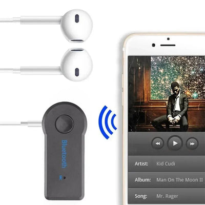 Bluetooth 5.0 Wireless Car Receiver Adapter 3.5mm Audio Bluetooth Pour Voiture MP3 FM Music Transmitter P2 Music Call Adapter - Maxx accessoires auto