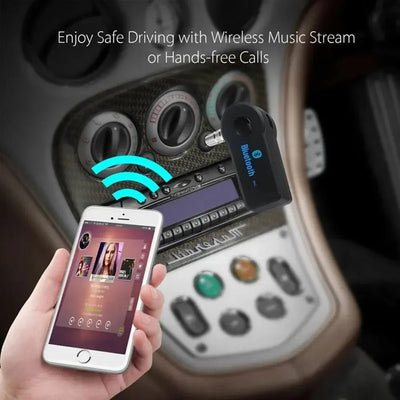 Bluetooth 5.0 Wireless Car Receiver Adapter 3.5mm Audio Bluetooth Pour Voiture MP3 FM Music Transmitter P2 Music Call Adapter - Maxx accessoires auto