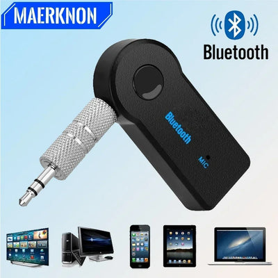 Bluetooth 5.0 Wireless Car Receiver Adapter 3.5mm Audio Bluetooth Pour Voiture MP3 FM Music Transmitter P2 Music Call Adapter - Maxx accessoires auto
