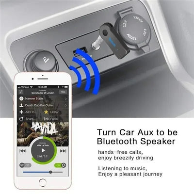 Bluetooth 5.0 Wireless Car Receiver Adapter 3.5mm Audio Bluetooth Pour Voiture MP3 FM Music Transmitter P2 Music Call Adapter - Maxx accessoires auto