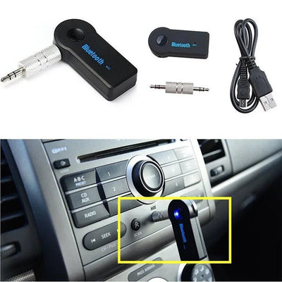 Bluetooth Aux Car Handsfree Kit 3.5mm Wireless Aux To Bluetooth Adaptor Audio Music Receiver Mini MP3 USB BT V3.0 Player New - Maxx accessoires auto