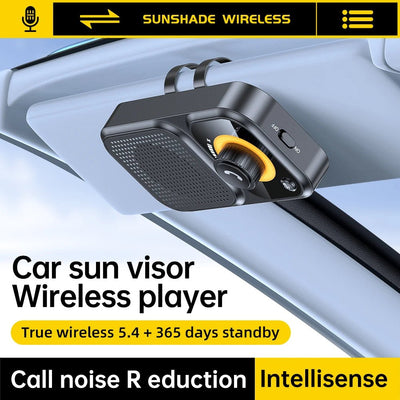 Bluetooth5.4 Car Speaker Handsfree Car Kit Sun Visor Clip Wireless Audio Receiver Noise Cancelling Speakerphone MP3 Music Player - Maxx accessoires auto