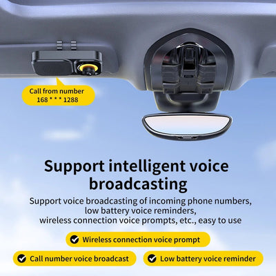 Bluetooth5.4 Car Speaker Handsfree Car Kit Sun Visor Clip Wireless Audio Receiver Noise Cancelling Speakerphone MP3 Music Player - Maxx accessoires auto