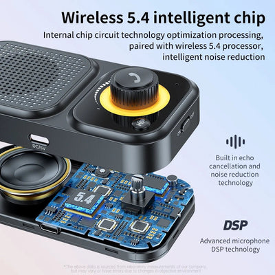 Bluetooth5.4 Car Speaker Handsfree Car Kit Sun Visor Clip Wireless Audio Receiver Noise Cancelling Speakerphone MP3 Music Player - Maxx accessoires auto