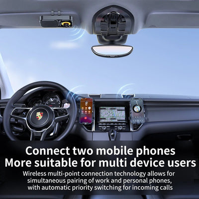 Bluetooth5.4 Car Speaker Handsfree Car Kit Sun Visor Clip Wireless Audio Receiver Noise Cancelling Speakerphone MP3 Music Player - Maxx accessoires auto