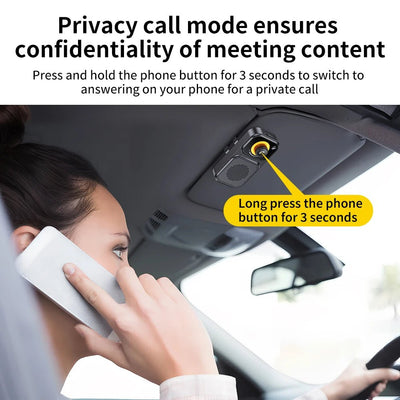 Bluetooth5.4 Car Speaker Handsfree Car Kit Sun Visor Clip Wireless Audio Receiver Noise Cancelling Speakerphone MP3 Music Player - Maxx accessoires auto
