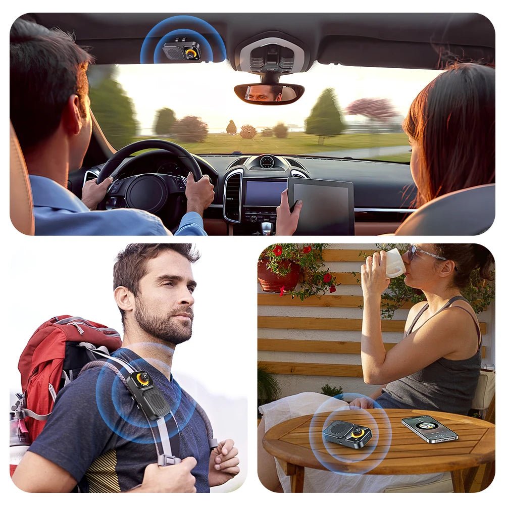 Bluetooth5.4 Car Speaker Handsfree Car Kit Sun Visor Clip Wireless Audio Receiver Noise Cancelling Speakerphone MP3 Music Player - Maxx accessoires auto