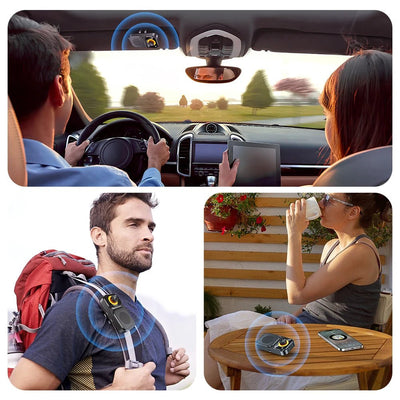 Bluetooth5.4 Car Speaker Handsfree Car Kit Sun Visor Clip Wireless Audio Receiver Noise Cancelling Speakerphone MP3 Music Player - Maxx accessoires auto