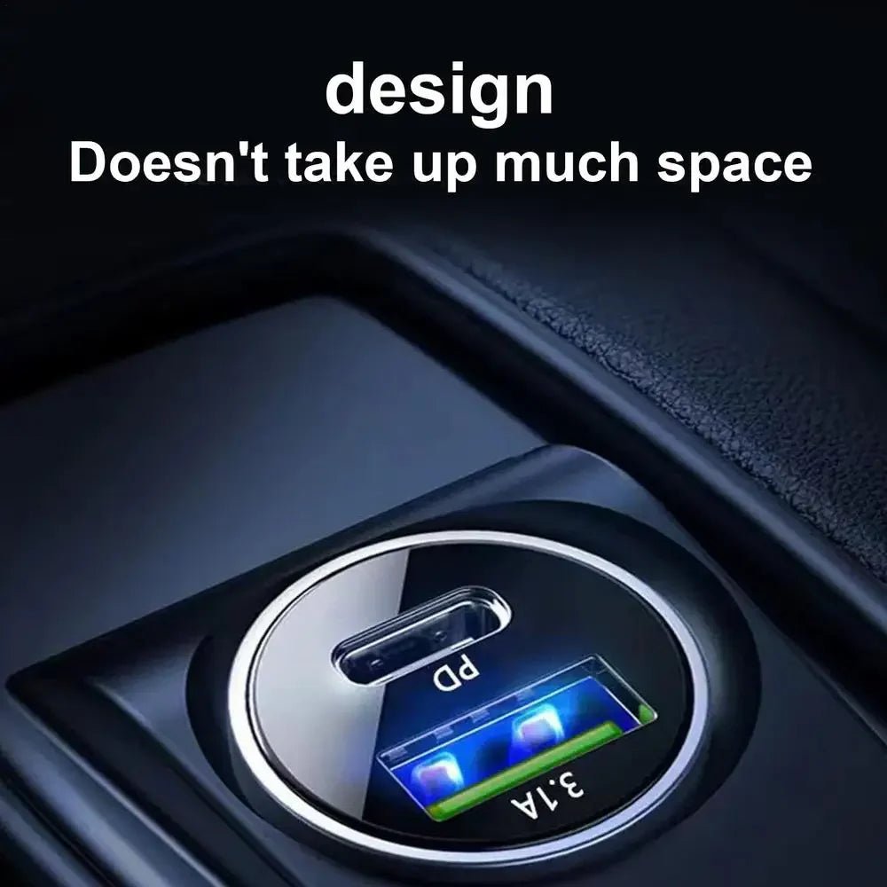 Car Charging Port Adapter AC Double - Port Car Phone Charger 3.1A Small USB Automobile Fast Charging Plug For Outdoor Driving - Maxx accessoires auto