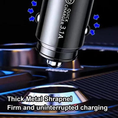 Car Charging Port Adapter AC Double - Port Car Phone Charger 3.1A Small USB Automobile Fast Charging Plug For Outdoor Driving - Maxx accessoires auto