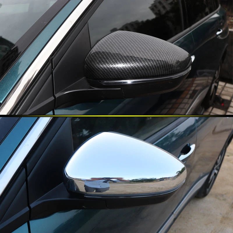 Car Chrome Decoration For Peugeot 3008 GT 5008 Citroen C5 Aircross 2018 - 2023 Rearview Mirror Caps Protective Cover Trim - Maxx accessoires auto