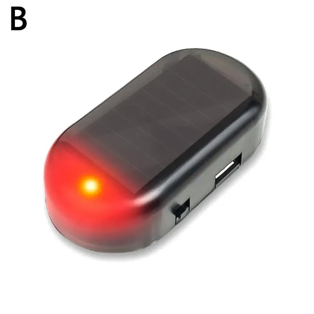 Car Fake Security Light Solar Powered Simulated Dummy Alarm Wireless Warning Anti - Theft Caution Lamp LED Flashing Lights - Maxx accessoires auto