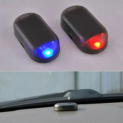 Car Fake Security Light Solar Powered Simulated Dummy Alarm Wireless Warning Anti - Theft Caution Lamp LED Flashing Lights - Maxx accessoires auto