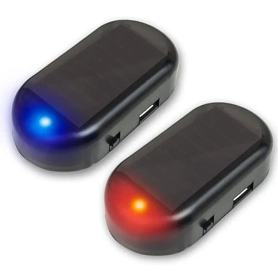 Car Fake Security Light Solar Powered Simulated Dummy Alarm Wireless Warning Anti - Theft Caution Lamp LED Flashing Lights - Maxx accessoires auto