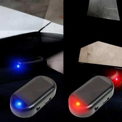 Car Fake Security Light Solar Powered Simulated Dummy Alarm Wireless Warning Anti - Theft Caution Lamp LED Flashing Lights - Maxx accessoires auto