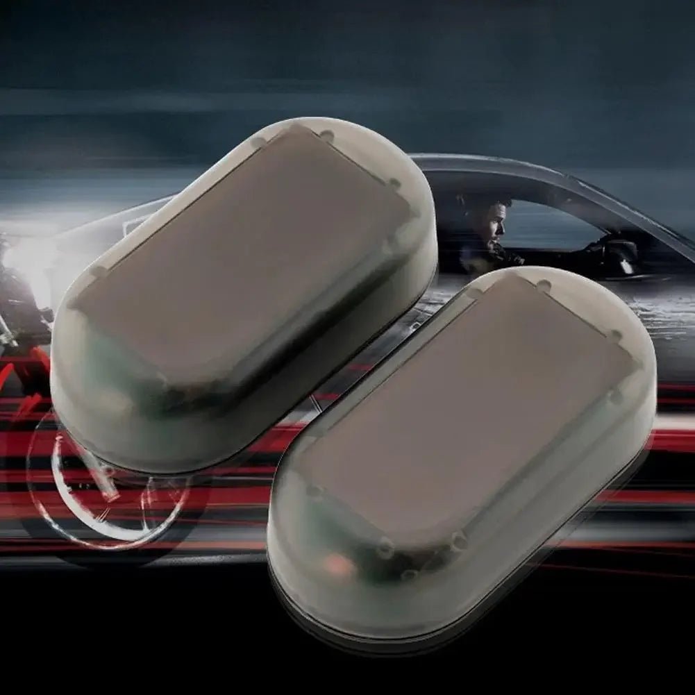 Car Fake Security Light Solar Powered Simulated Dummy Alarm Wireless Warning Anti - Theft Caution Lamp LED Flashing Lights - Maxx accessoires auto