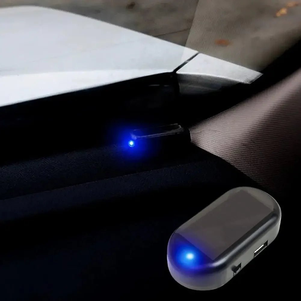 Car Fake Security Light Solar Powered Simulated Dummy Alarm Wireless Warning Anti - Theft Caution Lamp LED Flashing Lights - Maxx accessoires auto