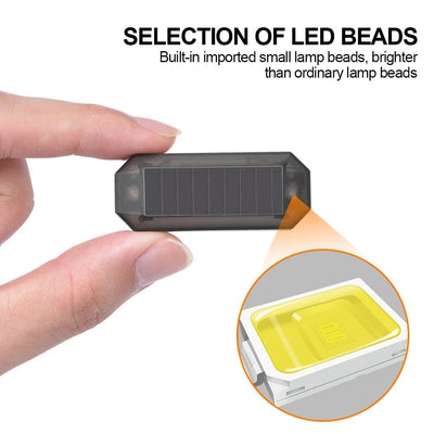 Car Mini LED Solar Power Warning Light Night Security Simulated Alarm Wireless Anti - Theft Caution Lamp Strobe Dummy Alarm Lamp - Maxx accessoires auto