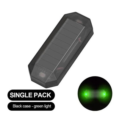 Car Mini LED Solar Power Warning Light Night Security Simulated Alarm Wireless Anti - Theft Caution Lamp Strobe Dummy Alarm Lamp - Maxx accessoires auto