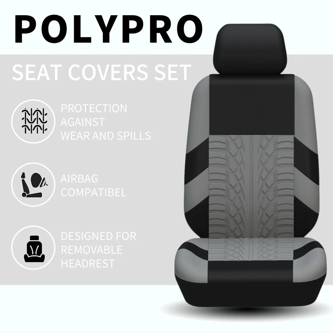 Car Seat Covers Full Set Front Split Rear Bench For Car Universal Cloth SUV Sedan Van Automotive Interior Covers - Maxx accessoires auto
